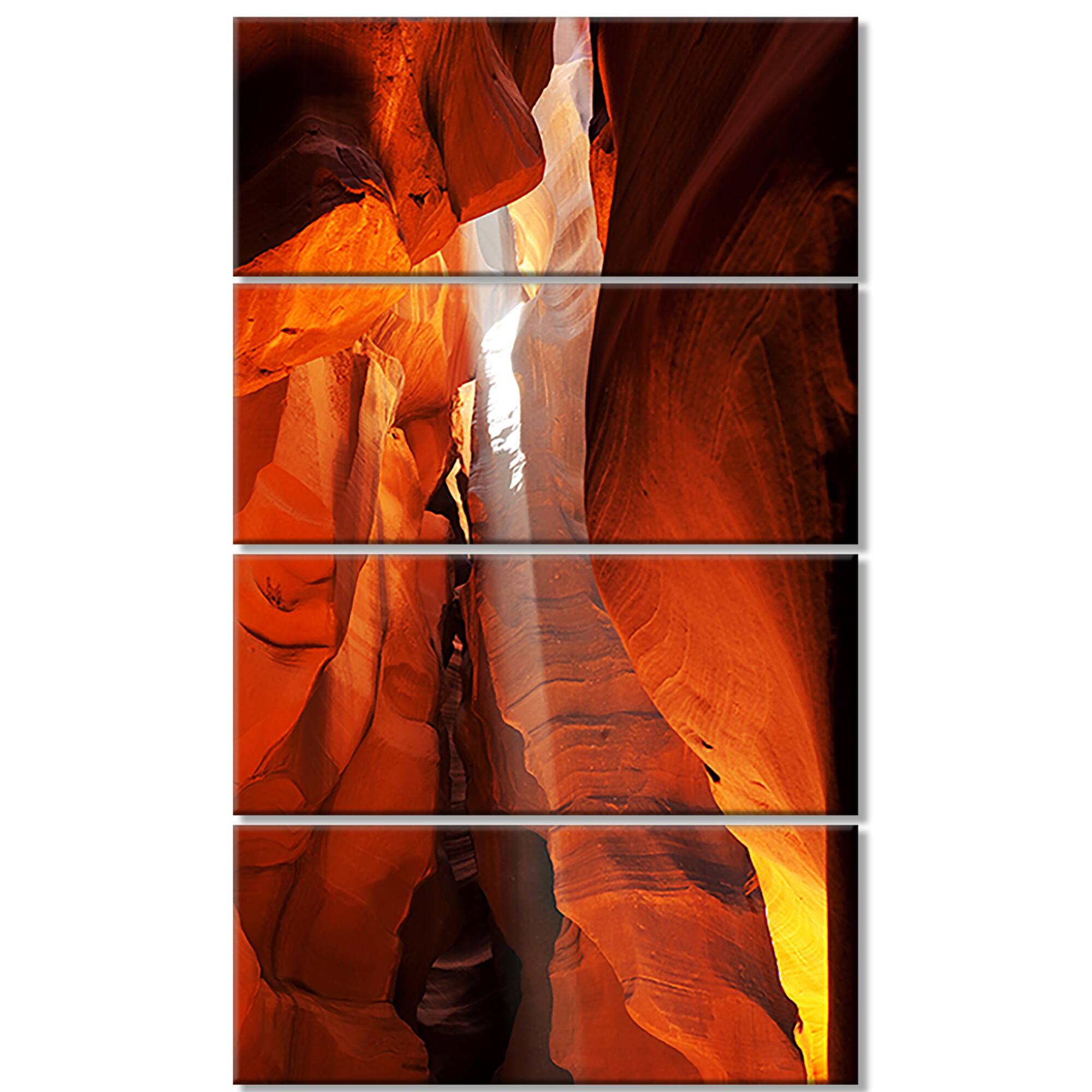 Designart - Antelope Canyon in Sunlight Rays